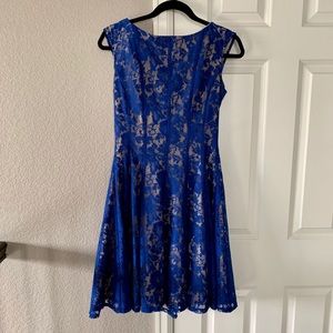 Danny & Nicole Blue Lace Dress